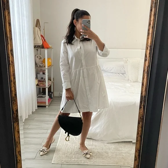 ASOS Long Sleeve White Shirt Dress - Picture 3 of 6